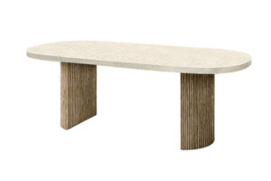 Hampton Rectangular Dining Table Base with Pompano Top